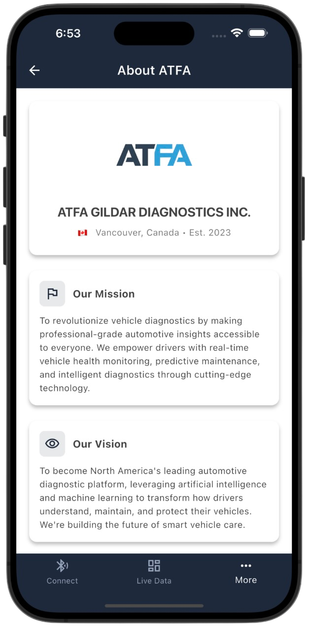 ATFA phone mockup